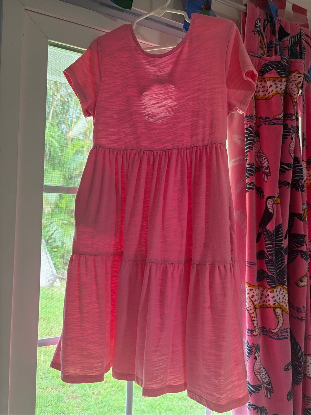 Cat & Jack Pink Tiered Short Sleeve Dress